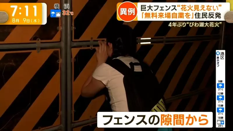 《沒付錢卻想看煙火的人》努力想從牆縫一睹煙火之美 日本網友直呼宛如社會諷刺畫 《沒付錢卻想看煙火的人》努力想從牆縫一睹煙火之美 日本網友直呼宛如社會諷刺畫