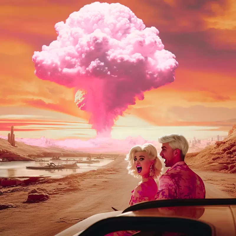 讓AI繪圖生成《芭本海默迷因》不會讓人感到意外的原子彈蕈狀雲果然出現惹 讓AI繪圖生成《芭本海默迷因》不會讓人感到意外的原子彈蕈狀雲果然出現惹