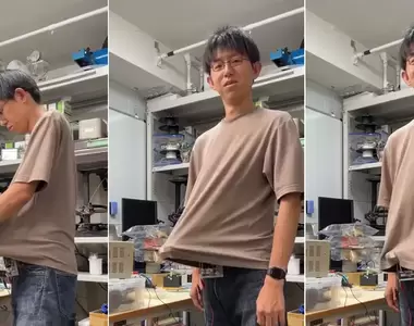 日網友發明《自動T恤搧風機》涼快是涼快但總感覺哪裡怪怪的XD