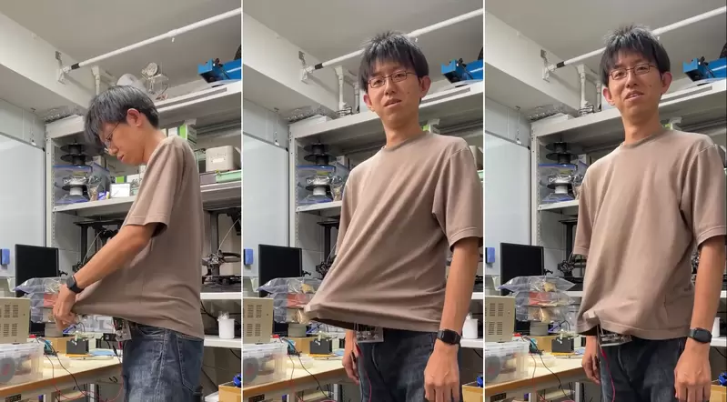 日網友發明《自動T恤搧風機》涼快是涼快但總感覺哪裡怪怪的XD