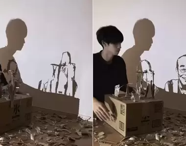 網友用光影藝術紀念《日本藝人志村健》可惜做好的禮物無法送給本人惹