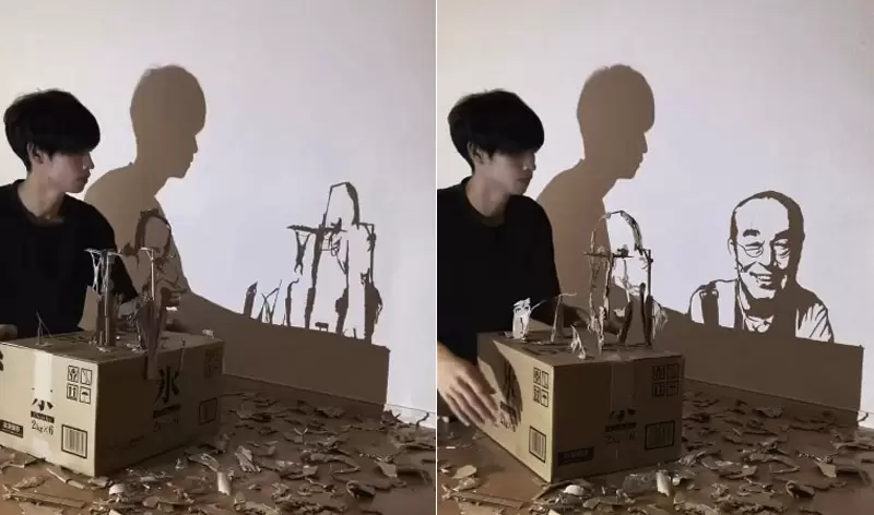 網友用光影藝術紀念《日本藝人志村健》可惜做好的禮物無法送給本人惹 網友用光影藝術紀念《日本藝人志村健》可惜做好的禮物無法送給本人惹