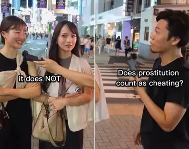 日本女性看法《另一伴嫖妓算出軌嗎》肉體出軌OK,只要精神沒出軌就可以?