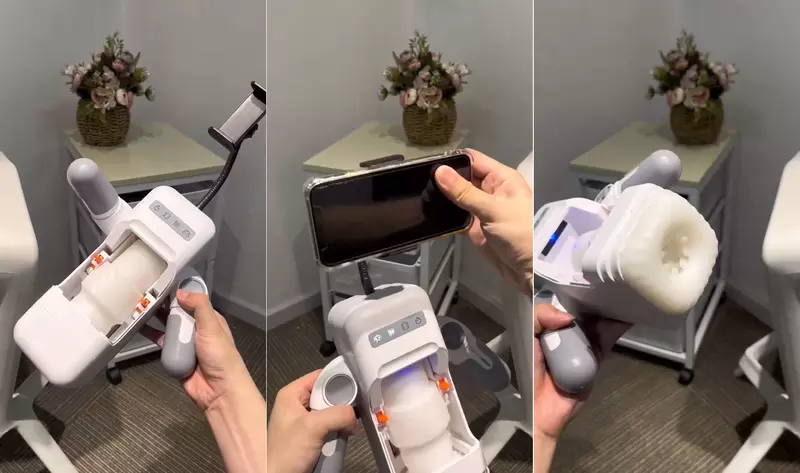 全新一代《香蕉清潔器》配上手機支架追劇看片，強烈動感讓你清潔做好做滿