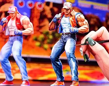 《重繪角色像素風模型》將「餓狼傳說」的泰瑞用古早味的色彩方式呈現