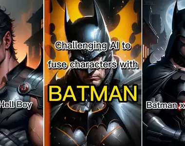 用AI模擬《變體版蝙蝠俠》結合不同人物所生成的黑暗騎士