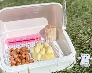 《吃爆超市裡的試吃食品》推主自己買了空盒裝料實現多年前的那個夢想