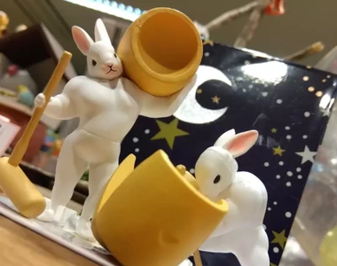 可愛小廢物《搗麻糬筋肉兔》這樣的麻糬看起來好像特別可口呀❤