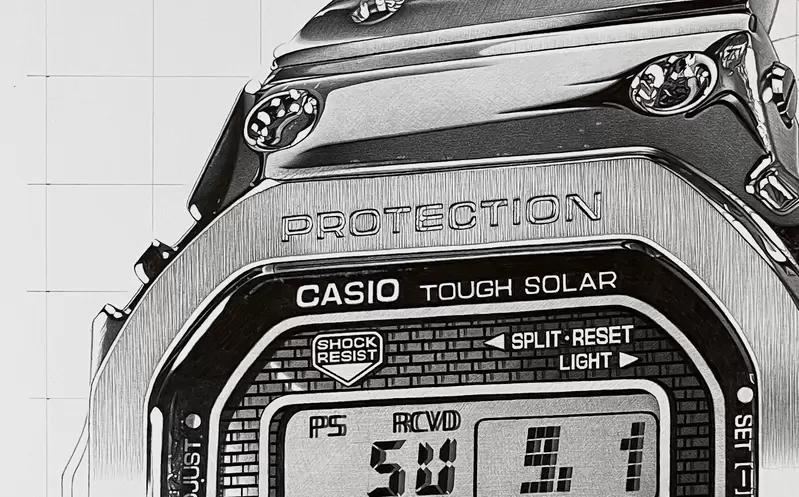 超強功力的《G-SHOCK手錶素描》這細緻跟銳利程度簡直就跟真的一樣 超強功力的《G-SHOCK手錶素描》這細緻跟銳利程度簡直就跟真的一樣