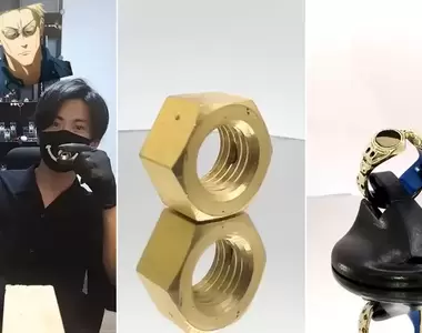 咒術迴戰《七海建人角色飾品》想不到底材竟然是用螺絲、螺帽加工而成