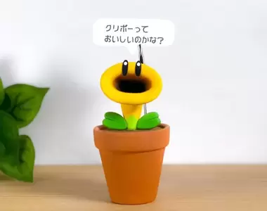 網友製作《會說話的花便條夾》擺在桌上重現「超級瑪利歐兄弟 驚奇」敲好玩