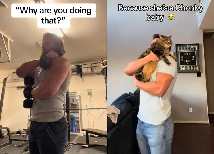 《抱貓猛男》這名男子鍛鍊自己的理由就是為了把貓抱起來 《抱貓猛男》這名男子鍛鍊自己的理由就是為了把貓抱起來