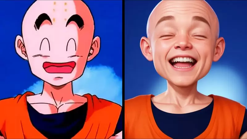 網友創作《七龍珠Z劇場版 角色真人化》克林給人的感覺也太爽朗了XD