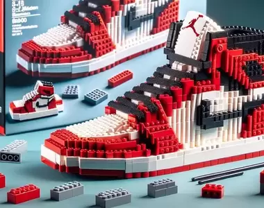 AI創作《樂高AirJordan球鞋》知名鞋款LEGO化,這樣的NIKE感覺也極具收藏價值