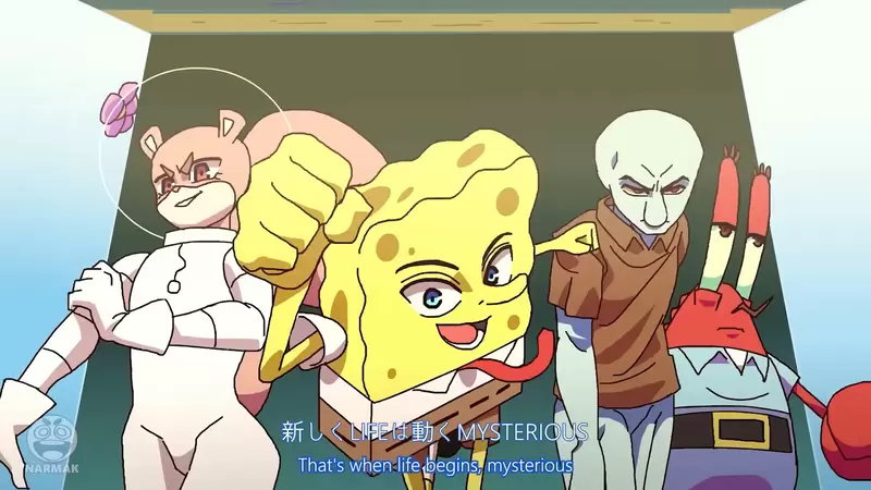 《海綿寶寶日系動畫OP片頭版》如果這部動畫改走王道熱血動漫路線大概就是這種感覺XD 《海綿寶寶日系動畫OP片頭版》如果這部動畫改走王道熱血動漫路線大概就是這種感覺XD