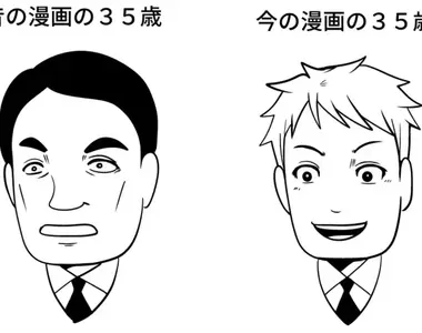 《動漫作品的大叔長相變遷》以前跟現在的「35歲」印象差很大 跟健康和生活習慣有關嗎?