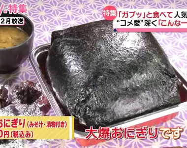 《1.6公斤特大飯糰》愛吃白飯的人千萬別錯過 兩大碗公的越光米飯保證超滿足