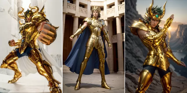 讓AI表現出《黃金聖鬥士真人版》的感覺 如果要再拍電影版「聖鬥士星矢」的話使用原設計或許也不錯啦