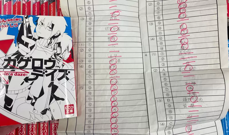 《二手書店賣的陽炎眩亂輕小說》夾著一張不及格健教考卷 主人究竟幾歲引發網友議論