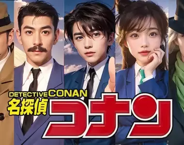 讓AI表現出《名偵探柯南真人版》的感覺,錯覺嗎?怎麼毛利小五郎有種帥帥的感覺?