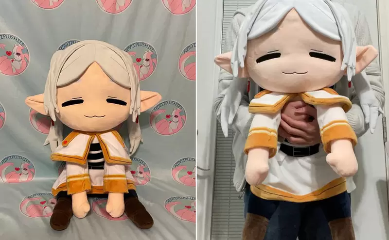 網友自製的《芙莉蓮抱枕》可以重現「葬送的芙莉蓮」環抱姿勢超可愛的啦❤