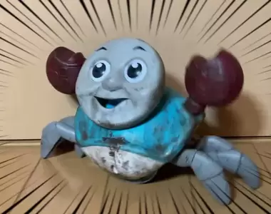 網友魔改《湯瑪士螃蟹》不行!這影片看完接著晚上肯定做惡夢