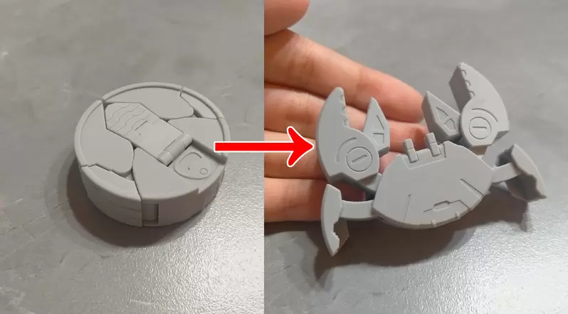 《螃蟹罐頭變身機器人》插畫家提出創意玩具靈感 10天後就有神人完美重現出來了