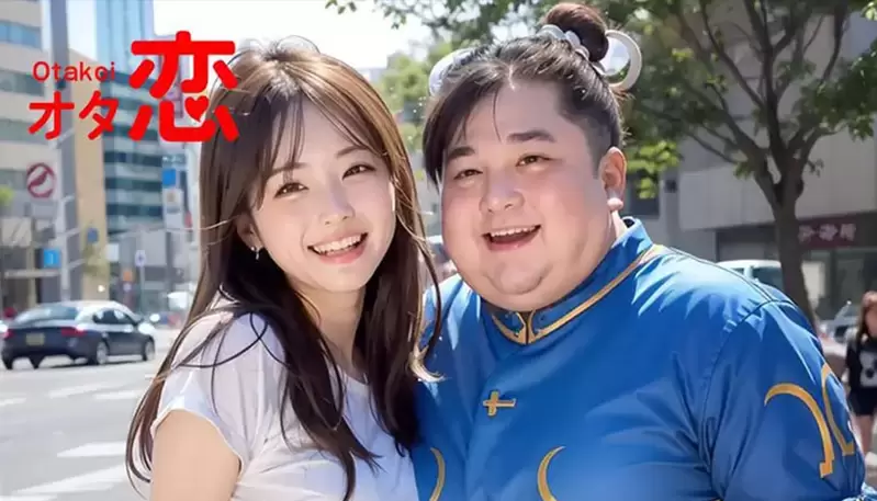 宅宅專用戀愛APP《阿宅之戀》推特上各種誇張的AI生成情侶互動圖