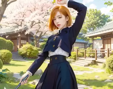 讓AI表現出《咒術迴戰真人版》的感覺,如果有這樣的釘姐那我直接給100分