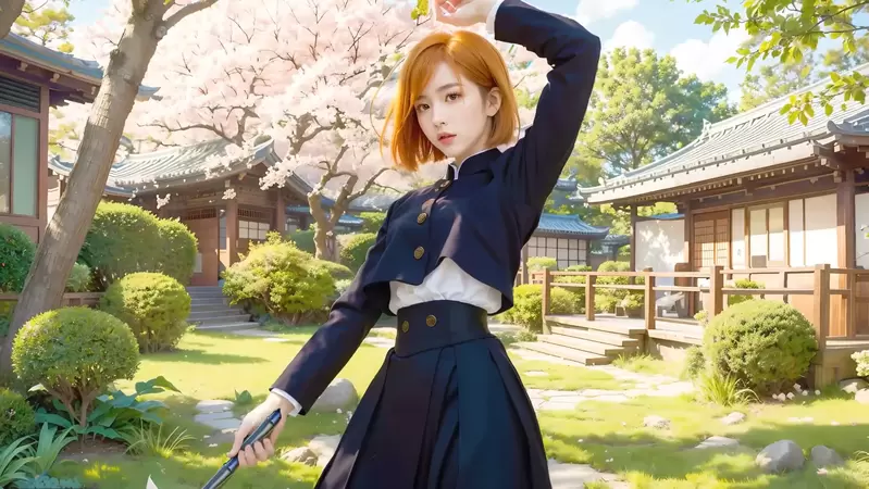 讓AI表現出《咒術迴戰真人版》的感覺,如果有這樣的釘姐那我直接給100分 讓AI表現出《咒術迴戰真人版》的感覺,如果有這樣的釘姐那我直接給100分