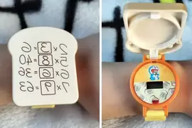 扭蛋商品《哆啦A夢 秘密道具手錶》4種造型「任意門」、「時光布」、「記憶麵包」、「更衣照相機」通通都可愛❤