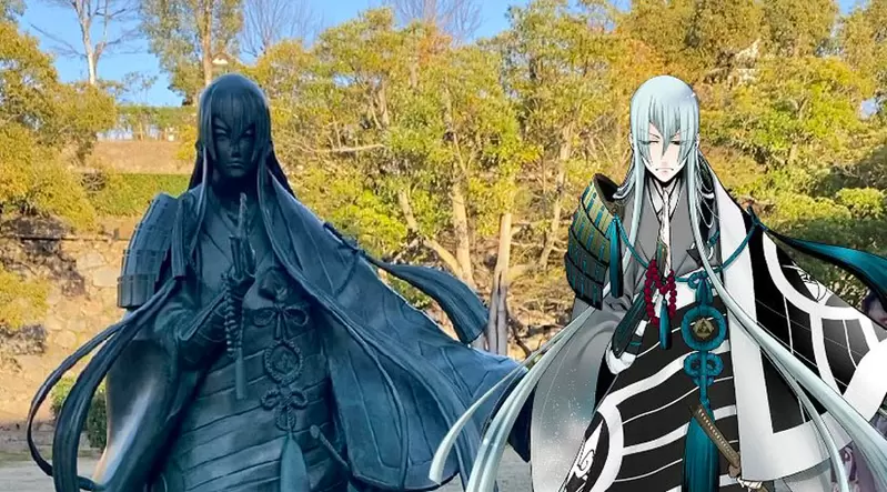 銅像揭幕《刀劍亂舞 江雪左文字》1:1比例雕像設置在日本福山市的福山城公園中 銅像揭幕《刀劍亂舞 江雪左文字》1:1比例雕像設置在日本福山市的福山城公園中