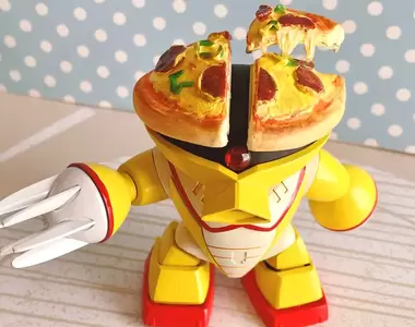 粉絲製作《Pizza亞凱》熱愛鋼彈模型的玩家創造的趣味模型