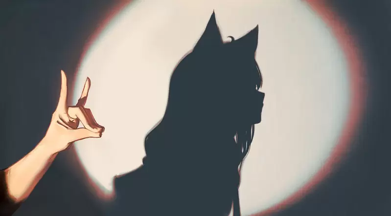 日本插畫家作品《影子插畫術》手影是真的可以變成美少女獸娘的嗎？