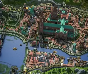 完全用麥塊搭建的巨大都市《Lucastro》總共耗時10000小時製作出來的宏偉畫面