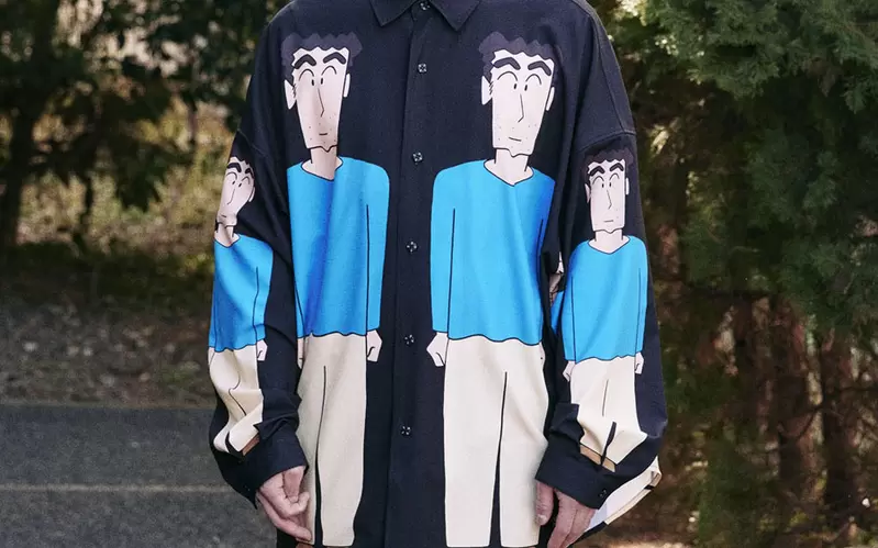 CUNE與蠟筆小新合作推出《野原廣志襯衫》此款商品的設計只有一個重點，那就是滿滿的「廣志」
