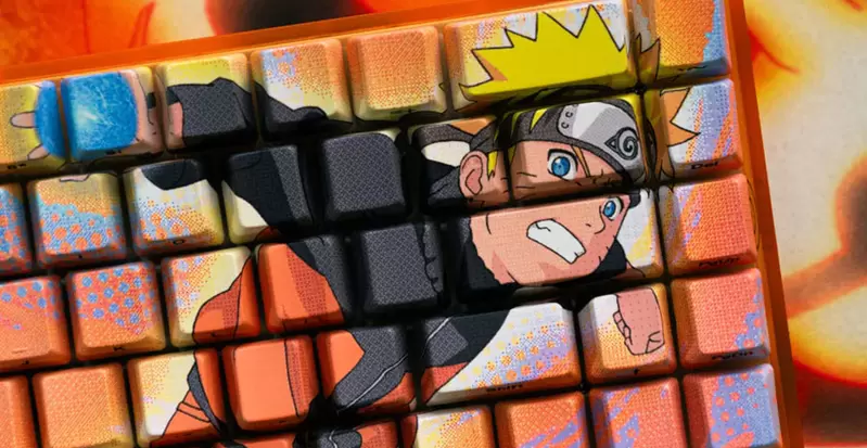Higround《火影忍者聯名鍵盤》鳴人的螺旋丸與佐助的千鳥在炸裂在鍵盤上