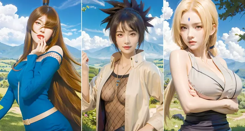 讓AI表現出《火影忍者真人女性角色》的感覺，原來除了會忍術有料的女忍者還那麼多？