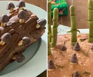 網友製作把《香菇山和竹筍村巧克力》麵包化 完成品不但相當契合商品，而且還有十足的趣味性