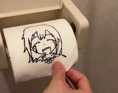 ARuFa流《上廁所時的休閒娛樂》反正都要點時間，不如利用廁紙重現動畫場景吧！？