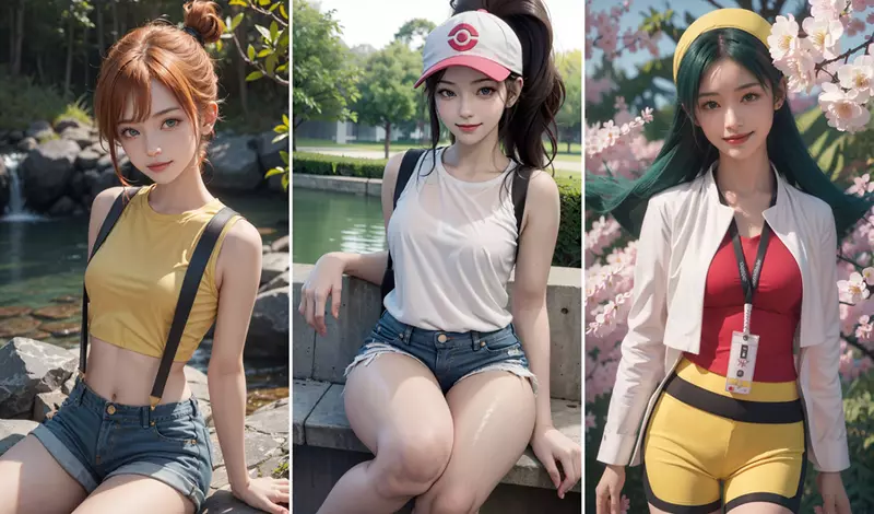 讓AI表現出《精靈寶可夢角色真人化》的感覺 除了男的，女的我可以通通打包嗎？