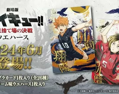 萬代食玩《劇場版 排球少年!! 垃圾場的決戰 威化餅》餅乾不是重點,要的是裡面閃閃發光的卡✨