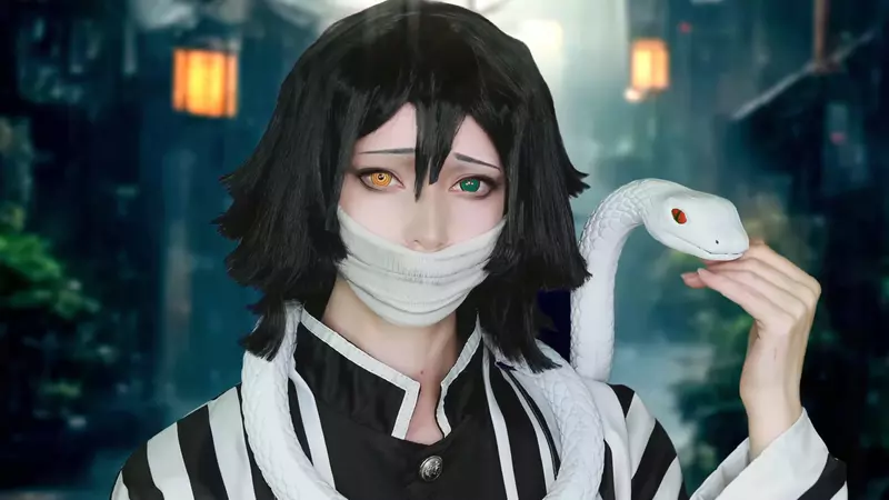 美美撕漫女《Kleiner Pixel》美妝YouTuber變身「鬼滅之刃」的蛇柱「伊黑小芭內」