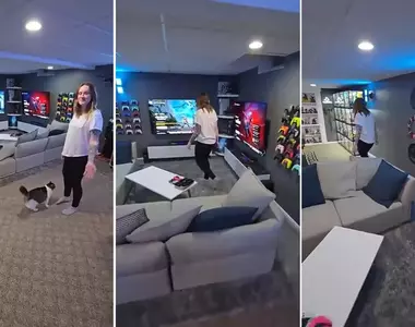 網友分享電玩宅的家裡裝潢 到處都有電腦跟PS5主機，甚至還安排了一間小電影院放片來看