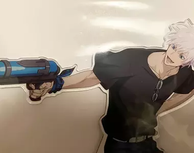 網友分享《壓克力研磨劑》五條悟立牌有刮痕怎辦？塗塗抹抹即可恢復，但注意不防斬擊（驚）