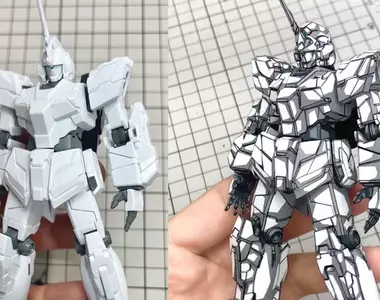 2次元風格的獨角獸鋼彈塗裝 網友的超強技術彷彿機體就像從動畫中走出來一樣