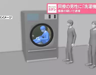 《洗衣機職場霸凌事件》因不滿同事臭味所以讓對方待在滾筒洗衣機裡清洗WTF