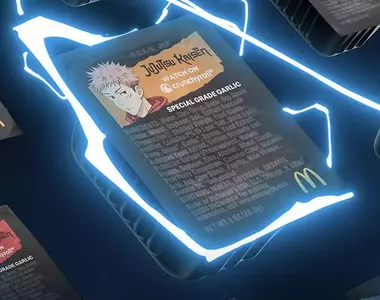 美國麥當勞聯動《咒術迴戰》推出「特級香蒜醬」角色包裝設計是最大的特色