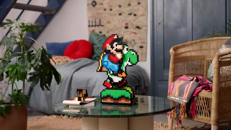 樂高推出《瑪利歐與耀西》2D像素版積木 不但有轉動把手可以模擬動態效果,甚至耀西的舌頭也可以彈進彈出喔 樂高推出《瑪利歐與耀西》2D像素版積木 不但有轉動把手可以模擬動態效果,甚至耀西的舌頭也可以彈進彈出喔