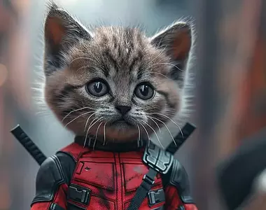 假如《死侍與金鋼狼》裡有死侍貓貓 那麼大概會被成像網友AI合成的那樣吧?